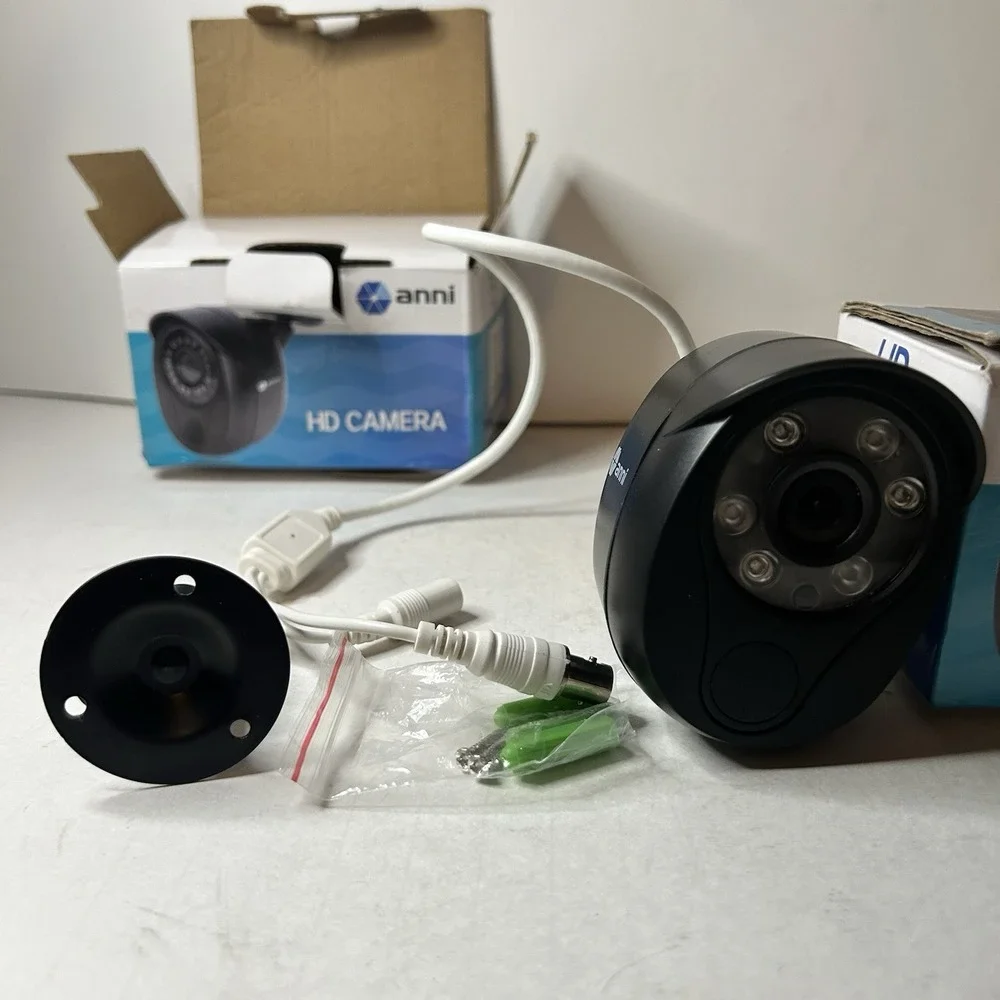 Anni HD Security Cameras Set Of 2 Black DC 12V AN-201I
